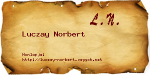 Luczay Norbert névjegykártya