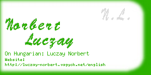 norbert luczay business card